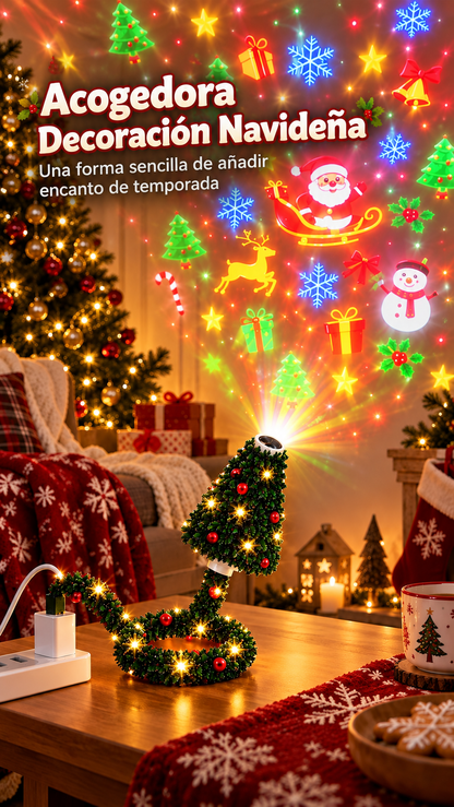 Proyector navideño que ilumina todo el techo
